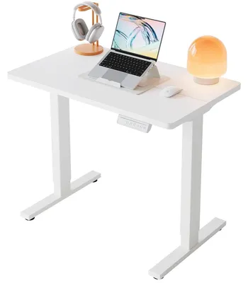 Image de Bureau assis-debout électrique - Hauteur réglable - 80 x 48 cm - Quatre positions mémorisées