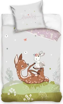 Produktbild von Dreamee Bettwäsche Cuddle dear 140 x 200 cm 70 x 90 cm - Baumwolle