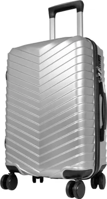 Produktbild von Polycarbonat Kleiner Handgepäck Reisekoffer Meran 55 cm Silber