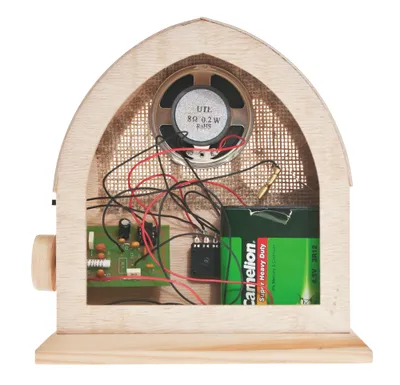 Produktbild von UKW-Radio Bausatz Mono, moderne Elektronik, verbesserter Empfang, präzise Sendereinstellung, stromsparend, IC aufgelötet, 2 Gehäuse-Varianten