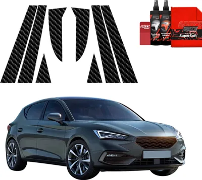 Immagine prodotto di 8in1 Pellicola protettiva in carbonio Grizz Protector per montante B-C - Seat Leon (2024-2025)