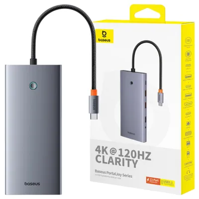 Immagine prodotto di Hub 13W1 Baseus Portaljoy Usb-C Do Hdmi+Dp+Vga+C+Usb+Pd+Rj45+Sd/Tf+3,5Mm (Szary)