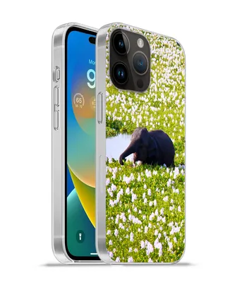 Produktbild von MuchoWow® Handyhülle Schutzhülle Hülle für Apple iPhone 14 Pro - Softcase Elefant - Wasser - Pflanzen - Grün - Natur - Tiere Silikon Softcase Handy Hülle - Umschlag
