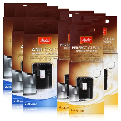 Produktbild von 5x Melitta Reinigungstabs & Entkalker für Espresso Maschine