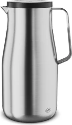 Produktbild von alfi Isolierkanne Studio TT, Edelstahl mattiert 1,5 l, Thermoskanne mit Edelstahleinsatz hält 12 Stunden heiß, spülmaschinenfest, bruchfest, extra große Öffnung - 1297.205.150