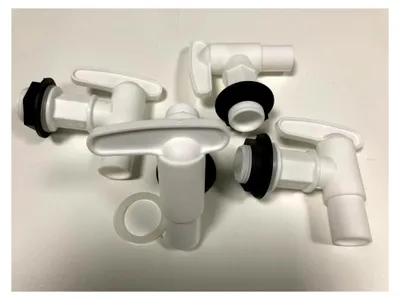 Produktbild von 4 Stück GRAF Auslaufhahn 19 mm (3/4") mit Dichtung und Mutter für Regentonnen