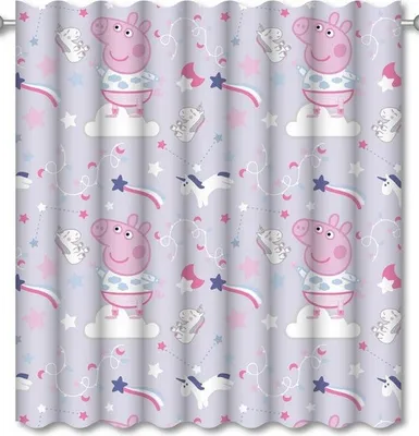 Image de Peppa Pig - Rideaux "Sleepy" pack de 2 AG2635 (longueur rideau : 182,88 cm x largeur rideau : 167,64 cm) (Lilas)