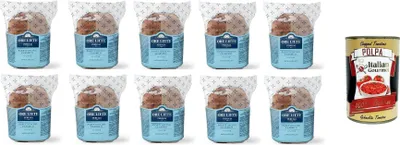 Produktbild von Ore Liete Perugia 1907 Panettoncino Celofan 10x100gr + Italian Gourmet polpa 400g