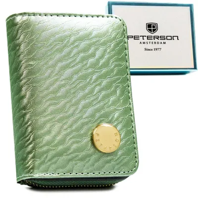 Obrázok produktu pre Peterson dámska peňaženka RFID z prírodnej a ekokože svetlozelená 10,5 cm