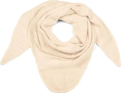 Produktbild von styleBREAKER Damen Großer Strick Dreieck Schal einfarbig meliert | Weiches warmes Winter Dreiecktuch | Strickschal aus Viskose Wolle für kuschlige Looks