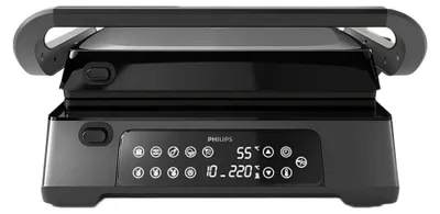 Obrázek produktu pro Philips 7000 series Kontaktní gril řady 7000, Černá, Obdélníkový, Dotyk, 220 °C, Víko na pantech, Aretace víka, 180°