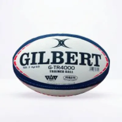 Image de Ballon de rugby Gilbert G-TR4000, taille 3, blanc et bleu