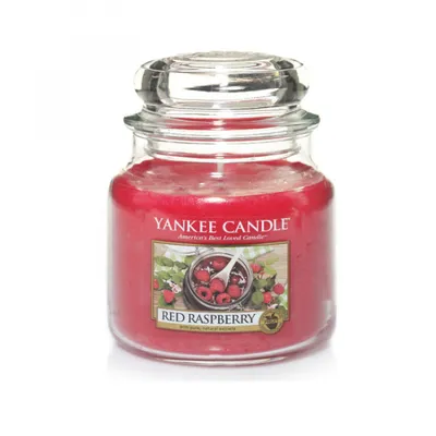 Image de Bougie parfumée Yankee Candle en pot Medium - Rouge Raspberry