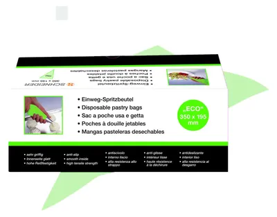 Produktbild von Einweg-Spritzbeutel, ECO, grollt, gechlossene Spitze, Länge: 350mm