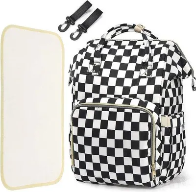 Produktbild von LIMHOO 3-in-1 Windeltasche, Rucksack, multifunktionale Babytaschen mit Pad und Kinderwagenträgern, Windeltasche für Mutter