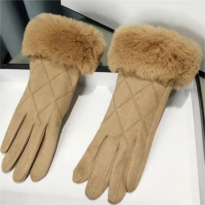 Zdjęcie produktu dla Damskie rękawice JT-38943 - Jasnobrązowy KP38943