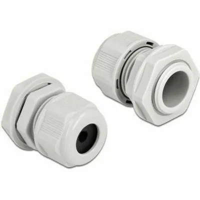 Produktbild von DeLOCK Kabelverschraubung PG13,5 für Rundkabel grau 2 Stück, Grau, Kunststoff, 2 Stück(e), PG13.5, 5 mm, IP68
