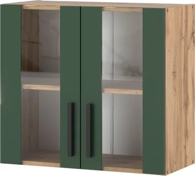 Zdjęcie produktu dla Szafka Kuchenna Wisząca Witryna Modułowa 80Cm Blande Wotan Zieleń