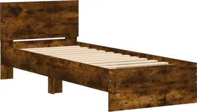 Produktbild von Bettgestell mit Kopfteil Räuchereiche 90x200 cm Holzwerkstoff