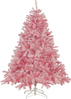 BELIANI Weihnachtsbaum 180 cm Rosa aus Kunststoff mit Ständer Weihnachtszeit Weihnachten Wohnzimmer Modern