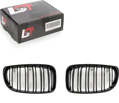Produktbild von Frontziergitter Nieren Doppelsteg Schwarz glänzend für BMW 1er E81 E82 E87 E88