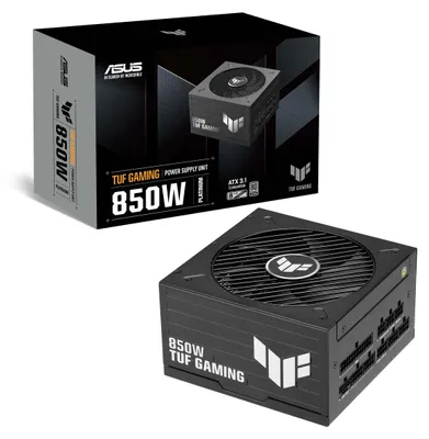 Zdjęcie produktu dla ASUS TUF Gaming 850W Platinum, 850 W, 100 - 240 V, Aktywne, 125 W, 850 W, 125 W