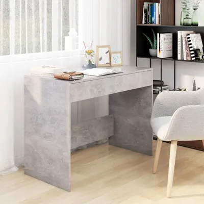 Produktbild von The Living Store Schreibtisch Betongrau 101x50x76,5 cm Holzwerkstoff