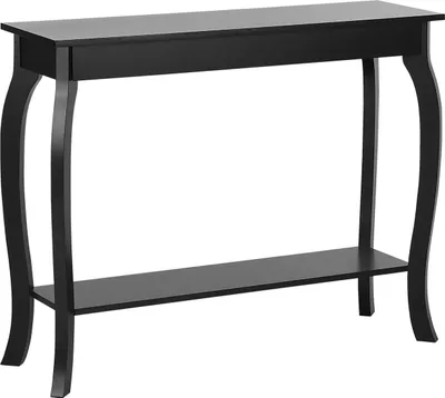 Zdjęcie produktu dla BELIANI Konsola stolik z półką czarny 100 x 30 cm styl prowansalski salon przedpokój sypialnia