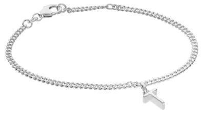 trendor 21590-T Mädchen-Armband mit Buchstabe T 925 Silber Rhodiniert 1