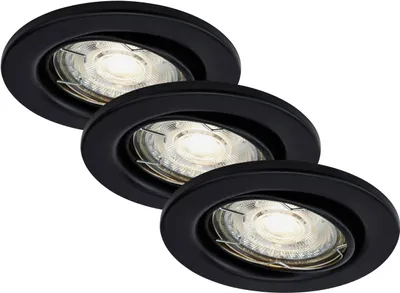 Imagen del producto de Luminaria empotrable LED Di-Ka Sten, juego de 3 unidades, color  mate, diámetro 8,5 cm, casquillo GU10, 5W