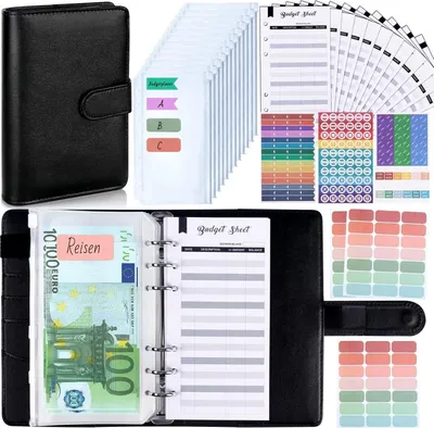 Obrázek produktu pro ANYUKE A6 Plánovač rozpočtu s přihrádkami na peníze a vkladní knížkou