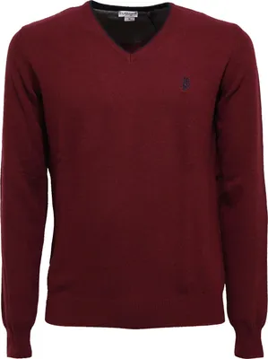 Produktbild von 6810K maglione uomo U.S. POLO ASSN. bordeauxfarbener Woll-/Kaschmirpullover Mann
