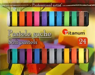 Obrázok produktu pre Suché pastelové kriedy 24 farieb Titanum