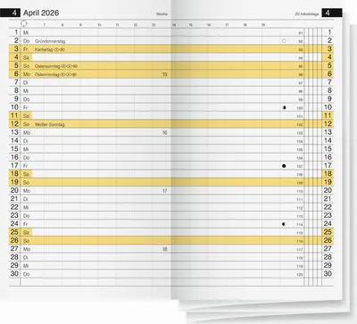 Produktbild von rido idé Kalender-Einlage für "Miniplaner d15" 2026 Blattgröße: 87 x 153 mm