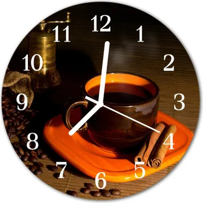 Produktbild von Glasuhr Wanduhr Küchenuhr Echt-Glas 30fi cm Kaffee braun