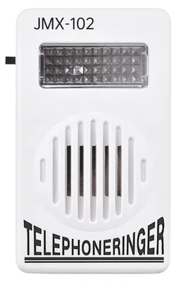 Obrázek produktu pro Hlasitý telefonní zvonek, 70 dB, zesilovač, pomocný zvonek, blikající světlo, zvonek s blikáním, vhodný pro pevnou linku, 6P2C, typ připojení, montáž na zeď, bez baterií