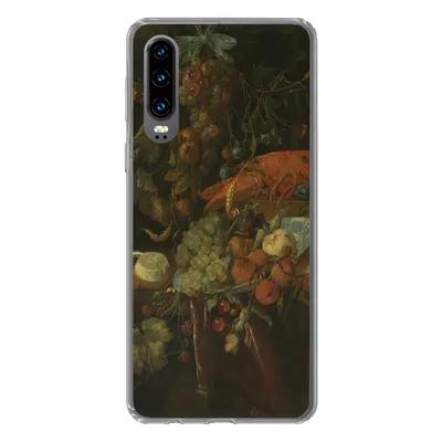 Produktbild von MuchoWow® Handyhülle Schutzhülle Hülle für Huawei P30 Stilleben mit Obst und einem Hummer - Gemälde von Jan Davidsz. de Heem Silikon Softcase Handy Hülle - Kartenbesitzer