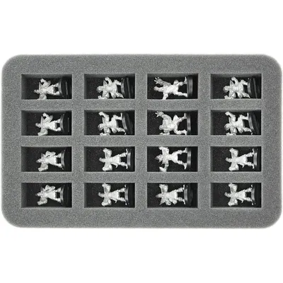 Productafbeelding van 35 mm schuimrubberinlegplaat voor 16 Blood Bowl miniaturen, half formaat