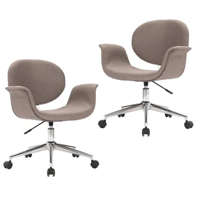 Produktbild von Esszimmerstühle 2 Stk. Drehbar Taupe Stoff