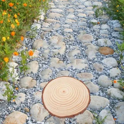 Produktbild von 9,5-Zoll-Trittstein für den Garten, dekorative Gartentrittsteine, wetterbeständig und bruchfest für selbst angelegte Zementwege im Außenbereich