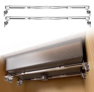 Unterbau-Spülbeckenhalterungen Edelstahl, 400 kg, 51-80 cm