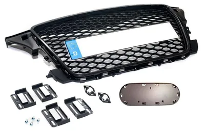 Sportgrill Kühlergrill Schwarz Glanz Waben Gitter für Audi A3 8P 04/2008-2013 – Produktansicht