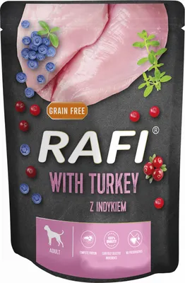 Obrázek produktu pro Rafi Mokré krmivo pro psy Krůtí sáčky 300 G