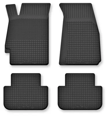 Produktbild von Gummi-Fußmatten für Renault Megane II 2002-2008 (Schrägheck) – 4-tlg, Schwarz, Semi-Universal, angepasst – Wielganizator Semi-Universal