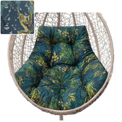 Immagine prodotto di Cuscino da giardino "GEORGE" - 120×100×8 cm, per sedia sospesa e altalena a nido - impermeabile, resistente ai raggi UV | PillowPrim