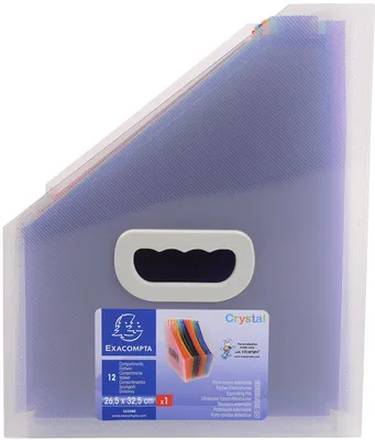 Produktbild von EXACOMPTA Fächer-Stehsammler Crystal 12 Fächer farbig transparent