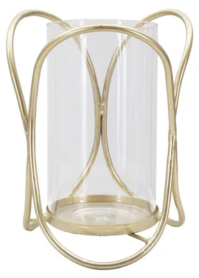 Obrázek produktu pro FURNLUX Svícen Gloxy Gold 16cm / Hlavní barva: zlatá / Rozměry: 16 x 22 x 16 cm