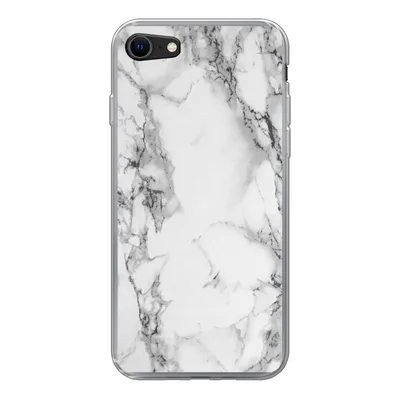 Produktbild von MuchoWow® Handyhülle Schutzhülle Hülle für iPhone 8 Marmor - Stein - Weiß - Grau - Schwarz - Marmoroptik Silikon Softcase Handy Hülle - Schutzhaube