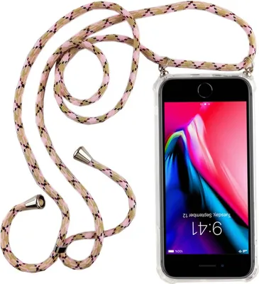 Produktbild von Handykette für Apple iPhone 7 Plus / 8 Plus - Smartphone Necklace Hülle mit Band - Schnur mit Case zum umhängen in Rosa