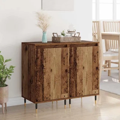 Produktbild von vidaXL Sideboard 2 stk. Altholz 40 x 35 x 70 cm Verbundholz und Eisen